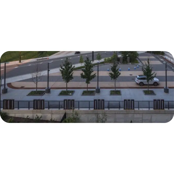 Integrated Light Pole Base & Storage Solution - 18" x 22"