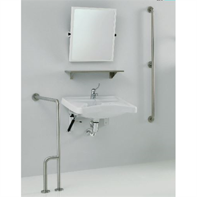 BIM objects Free download! Corner and vertical grab bars BIMobject