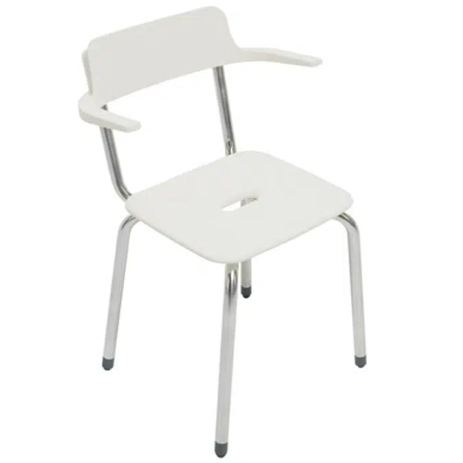 Sedia con schienale munito di braccioli, collezione hug - G12JDS04