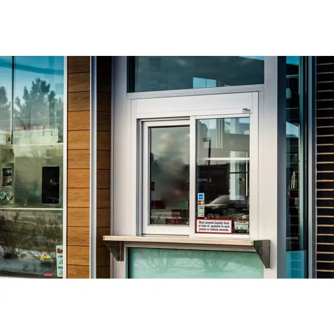 275 Single Panel Sliding Transaction Window