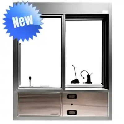 Image for 601 Security Sliding Window with Drawer & Intercom