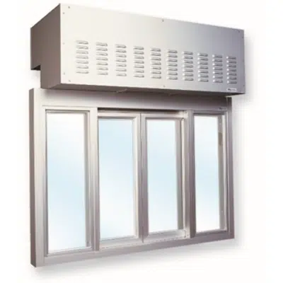 imazhi i 131 Bi-Parting Pass Thru Window with Heated Air Curtain