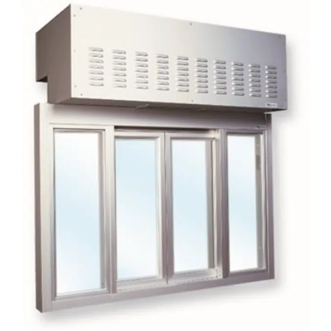 131 Bi-Parting Pass Thru Window with Heated Air Curtain