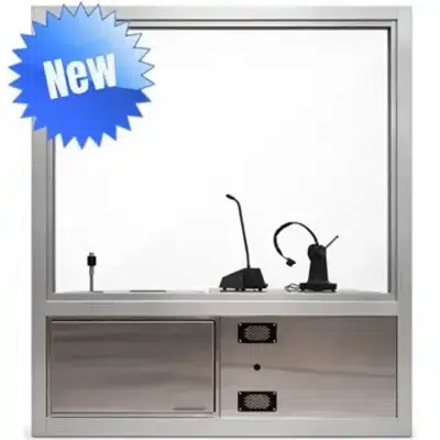 Image for 603 Security Window – Fixed Pane with Intercom & Security Drawer