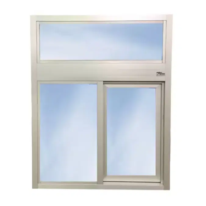 600 Single Panel Sliding Transaction Window with Transom