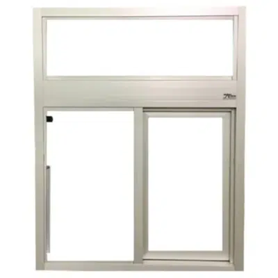 bild för 600 Single Panel Sliding Transaction Window with Transom