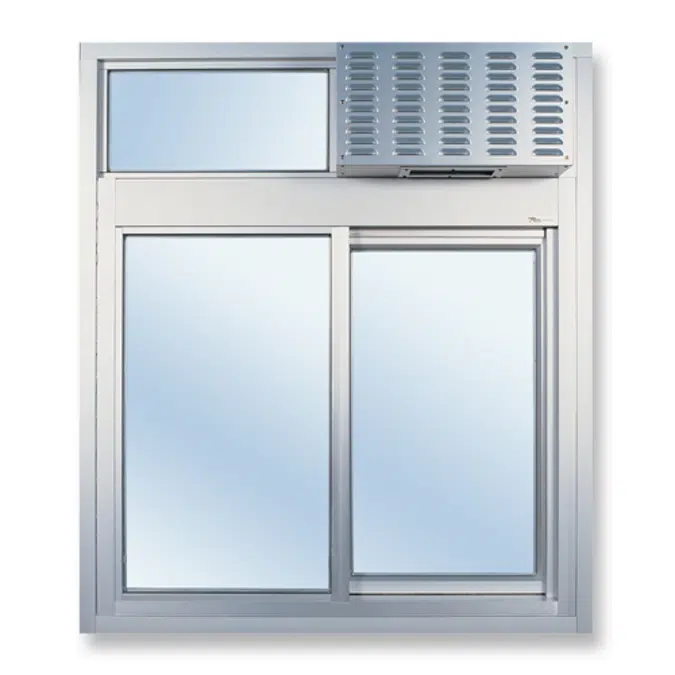 275 Single Panel Sliding Transaction Window with Air Curtain