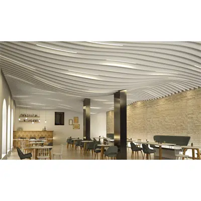 Image for LMD-L LAOLA | Metal Baffle Ceiling in wavelike design