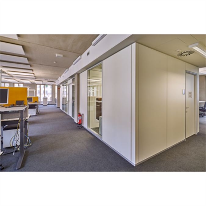 Lindner Logic 100 | Partition with metal/ timber panels
