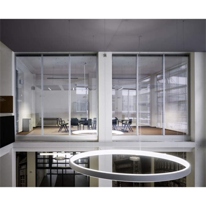 Lindner Life Pure 620 | Fully glazed partition with single glazing