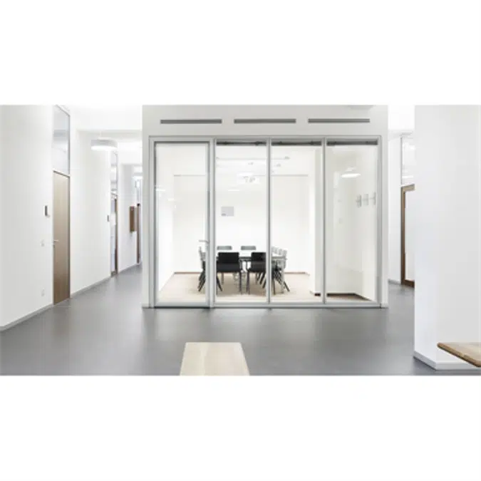 Lindner Life Freeze 137 | Glass partition with flush-mounted bonded glazing