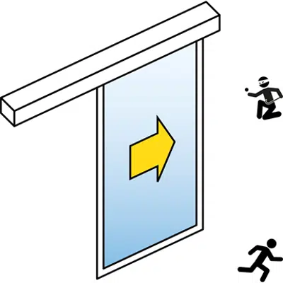 afbeelding voor Automatische schuifdeur (inbraakwerende RC2 / RC3) - Single - No zijpanelen - Aan de muur SL / PSXP-RC