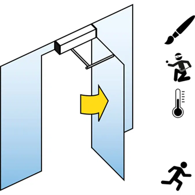 Mécanisme d’entraînement pour portes battantes FD 10