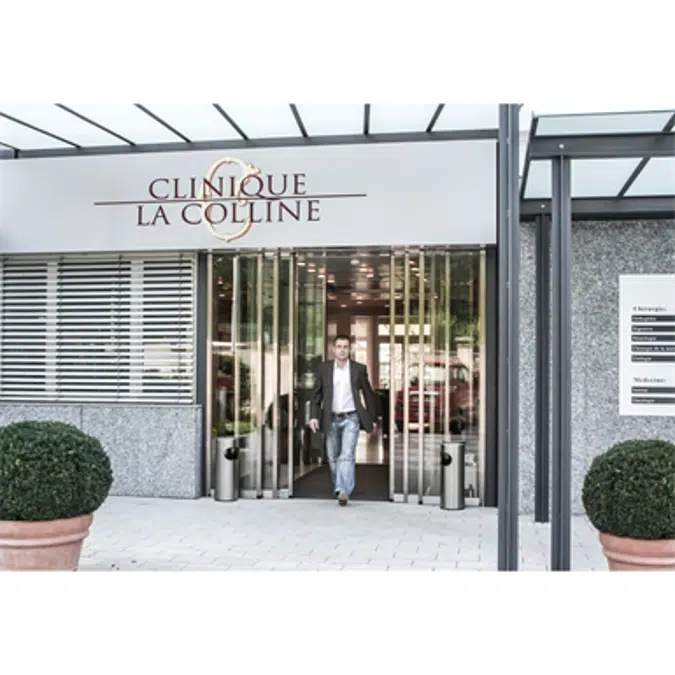 Porta scorrevole automatica (telaio sottile) - 4 ante telescopiche - senza ante fissa - SL/PSA