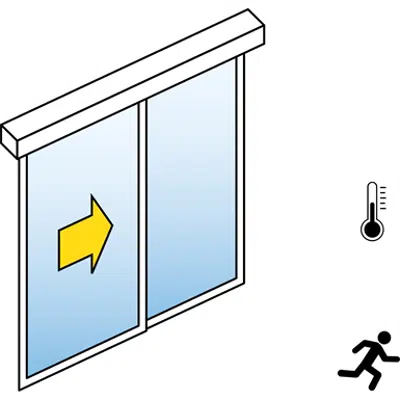 Image for Automatic Sliding Door  (Energy-Efficiency) - Single - With side panels - In wall - SL/PST