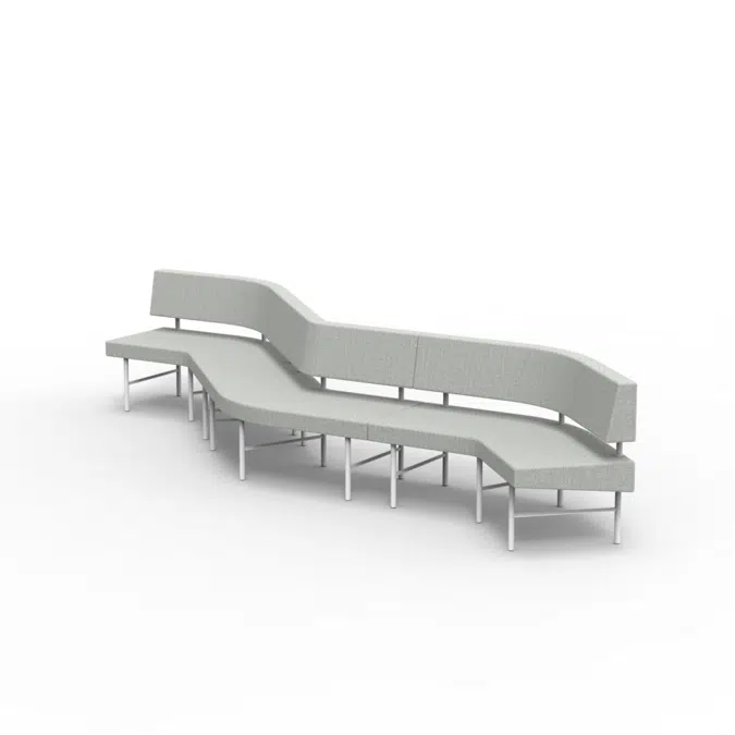 TRAIN S01 Sectional and bench sofa, 45° out