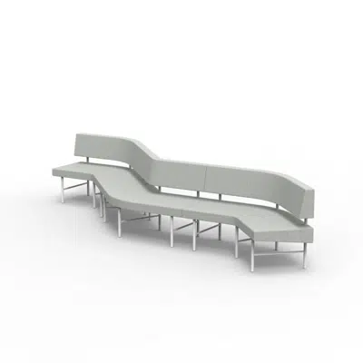 TRAIN S01 Sectional and bench sofa, 45° in图像
