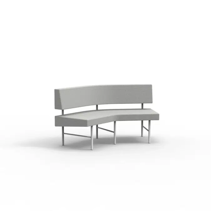 TRAIN S01 Sectional and bench sofa, 45° in