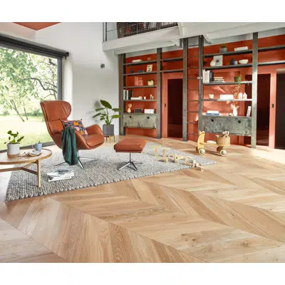 Wood floor French oak Authentic Sable, Chevron için görüntü