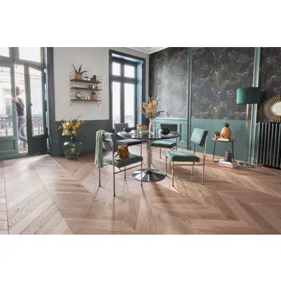 Imagem para Wood floor French oak Authentic Café crème, Chevron}