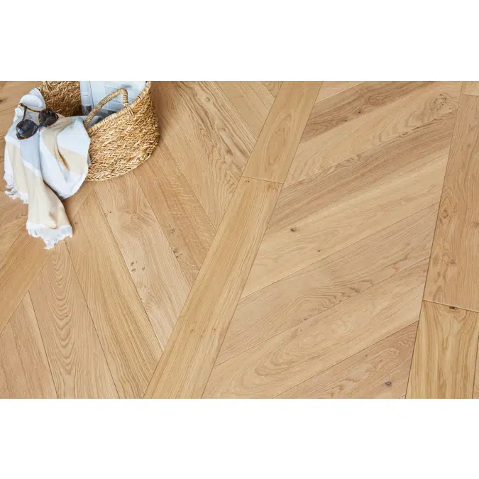 Wood floor French oak Authentic Bois flotté, Chevron