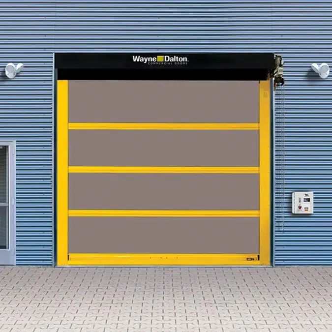 Strutted Exterior High Speed Fabric Doors Model 883 ADV-Xtreme