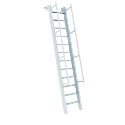 รูปภาพสำหรับ 523 Aluminum Ships Ladder - Access to Roof Hatch 75°