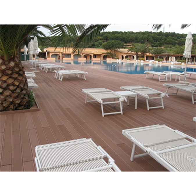 WPC decking profile 140x21 mm