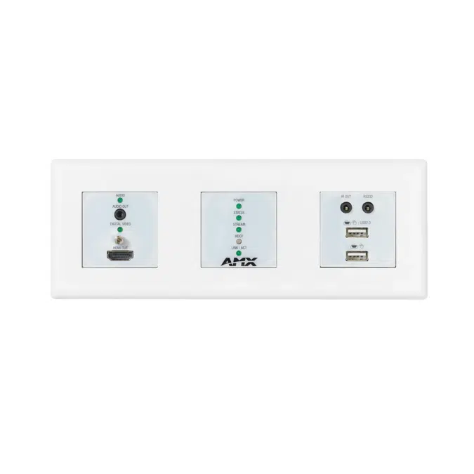 NMX-DEC-N2625D-WP 4K60 MWC/Dante AV-A Decoder Wallplate (US & UK/EU) 