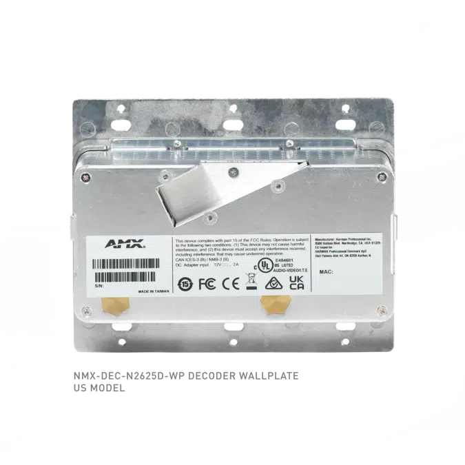 NMX-DEC-N2625D-WP 4K60 MWC/Dante AV-A Decoder Wallplate (US & UK/EU) 