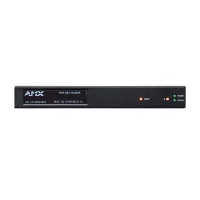 NMX-DEC-N2222A Decoder JPEG 2000 Digital Cinema Grade Video over IP Decoder, HDMI, AES67 Support