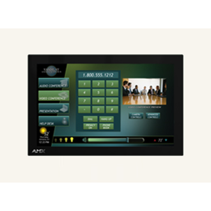 MXD-1000 10.1" Modero® X Series Wall Mount Touch Panel, Designed Specifically for Dedicated Room Control
