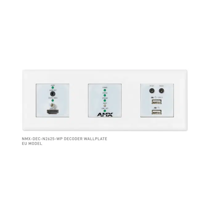 NMX-DEC-N2625-WP Decoder Wallplate, MWC 4K60 4:4:4 Decoder Wallplate (US & EU/UK)