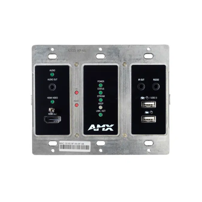 NMX-DEC-N2625-WP Decoder Wallplate, MWC 4K60 4:4:4 Decoder Wallplate (US & EU/UK)