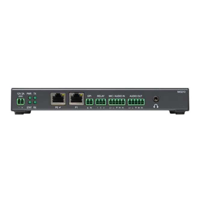 NMX-ATC-N4321D Audio-over-IP Transceiver with Dante and AES67