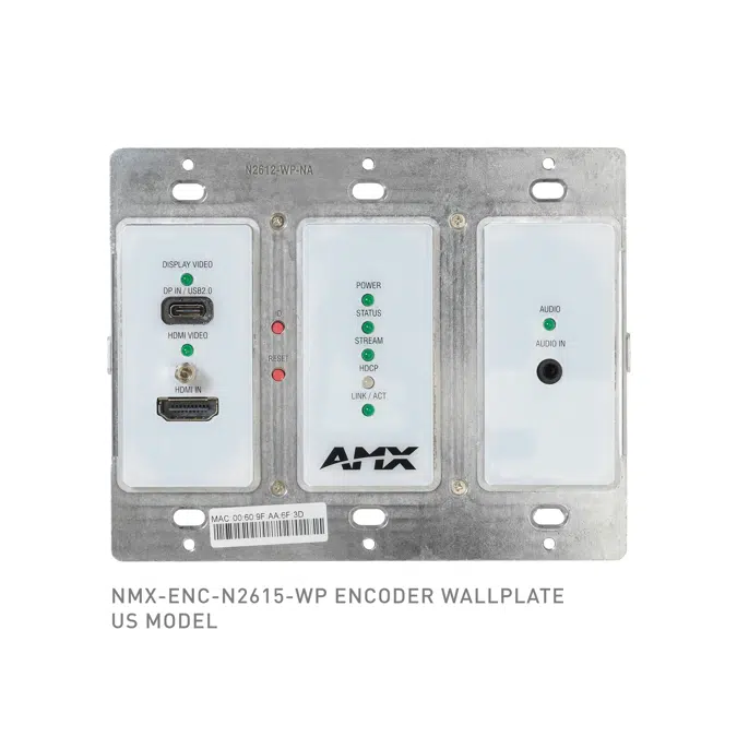 NMX-ENC-N2615-WP Encoder Wallplate, MWC 4K60 4:4:4 Encoder Wallplate (US & EU/UK)