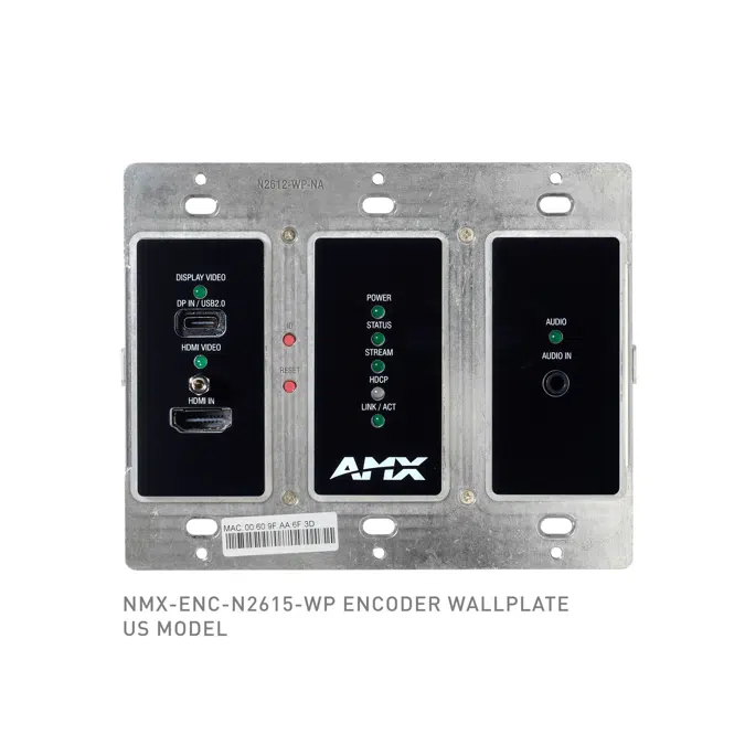 NMX-ENC-N2615-WP Encoder Wallplate, MWC 4K60 4:4:4 Encoder Wallplate (US & EU/UK)