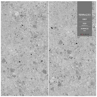 WDC X-Porcelain Tile Terrazzo Grey (Matt) için görüntü