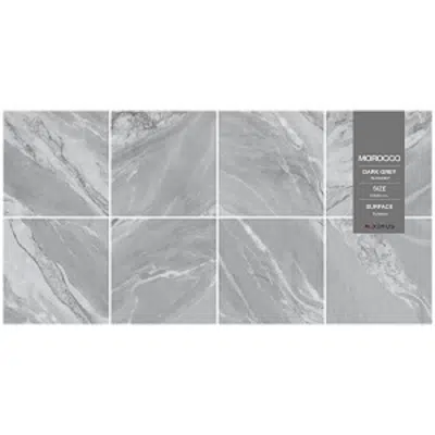 kuva kohteelle WDC X-Porcelain Tile Morocco Dark Grey Polished (SDX6436P)