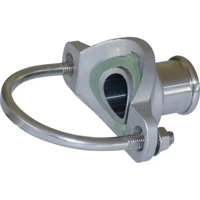 Bracket with female press connection AISI-316L
