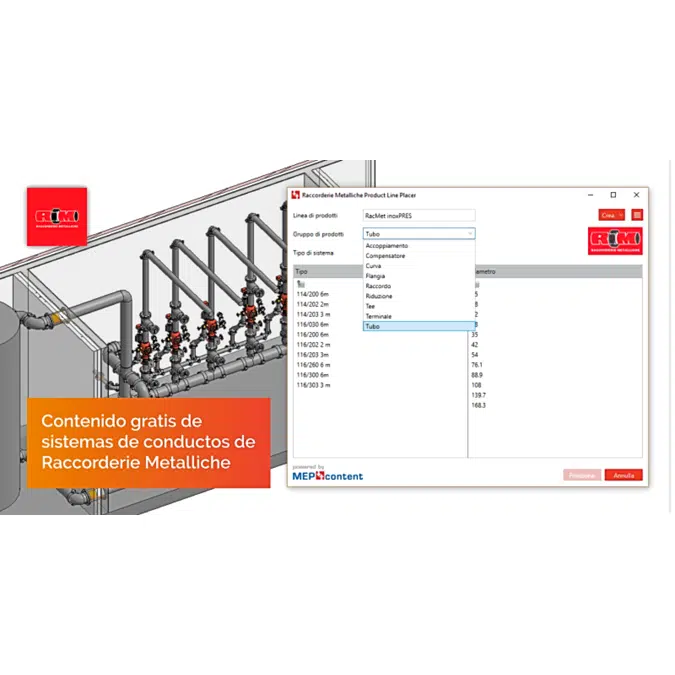 RM - INOXPRES fittings & pipes plug-in  Revit