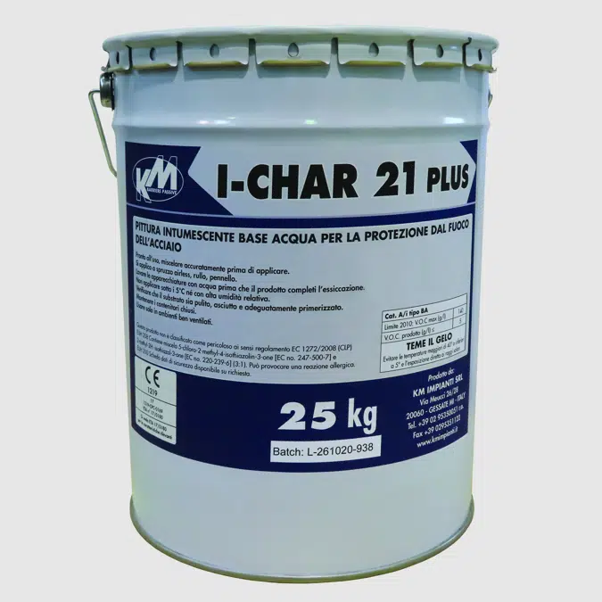 KM I-CHAR 21 PLUS WATER BASED INTUMESCENT PAINT  FOR THE FIRE PROTECTION  OF THE STEEL STRUCTURES 