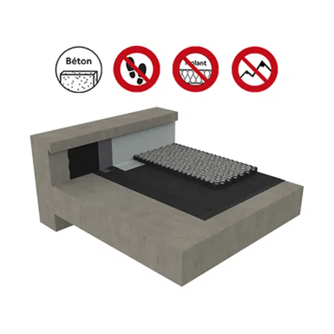 Systems for non-accessible roof with heavy protection on concrete deck