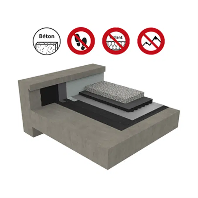 Systems for non-accessible roof with heavy protection on concrete deck