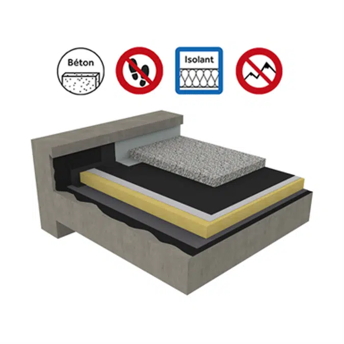 Systems for non-accessible insulated roof with heavy protection on concrete deck