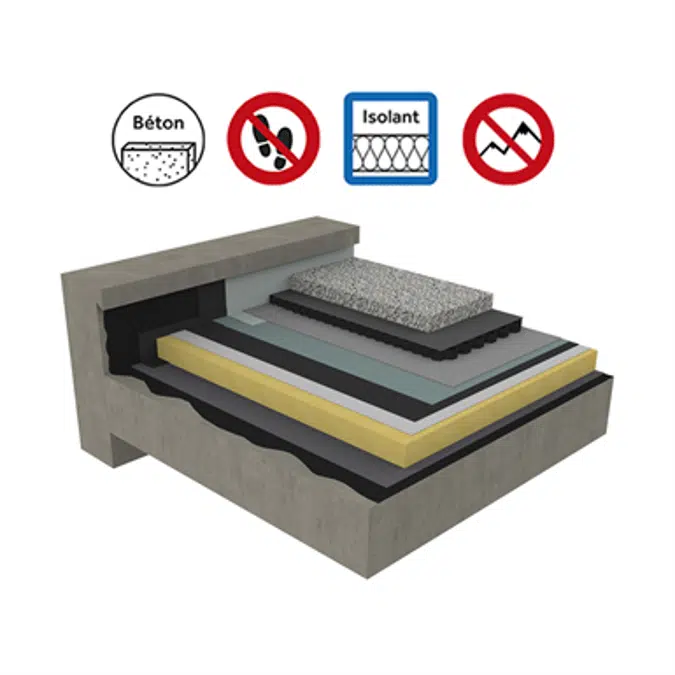 Systems for non-accessible insulated roof with heavy protection on concrete deck