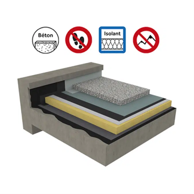 Systems for non-accessible insulated roof with heavy protection on concrete deck