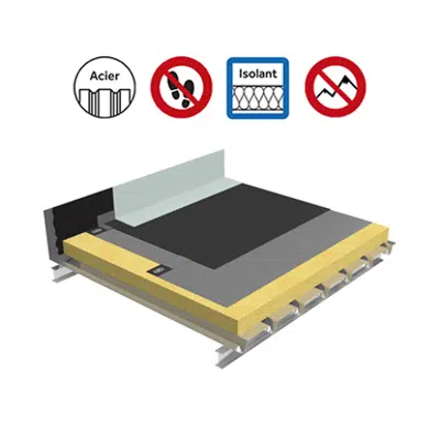 Image pour Systèmes pour toitures inaccessibles autoprotégées avec isolation sur support bac acier plein