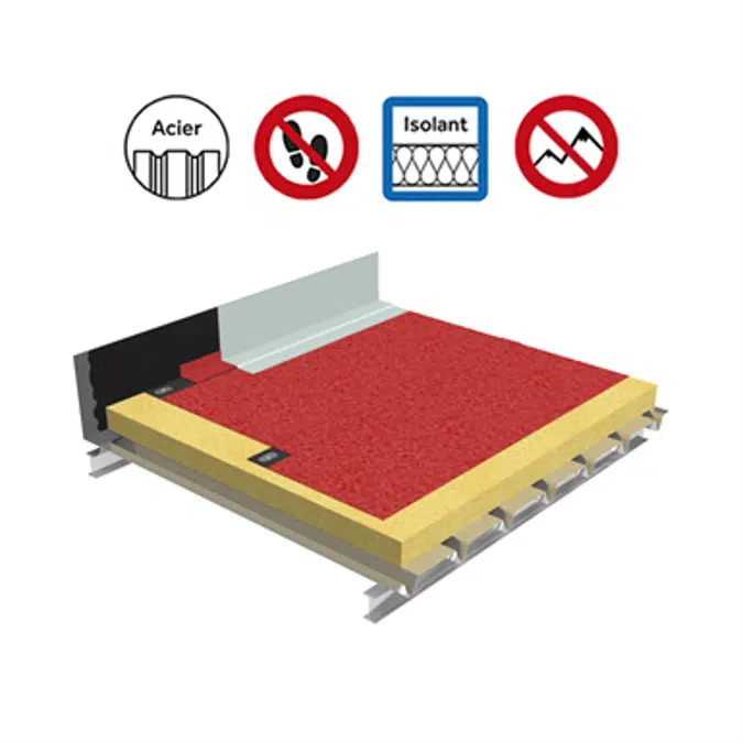 Systems for non-accessible insulated roof self-protected plain steel