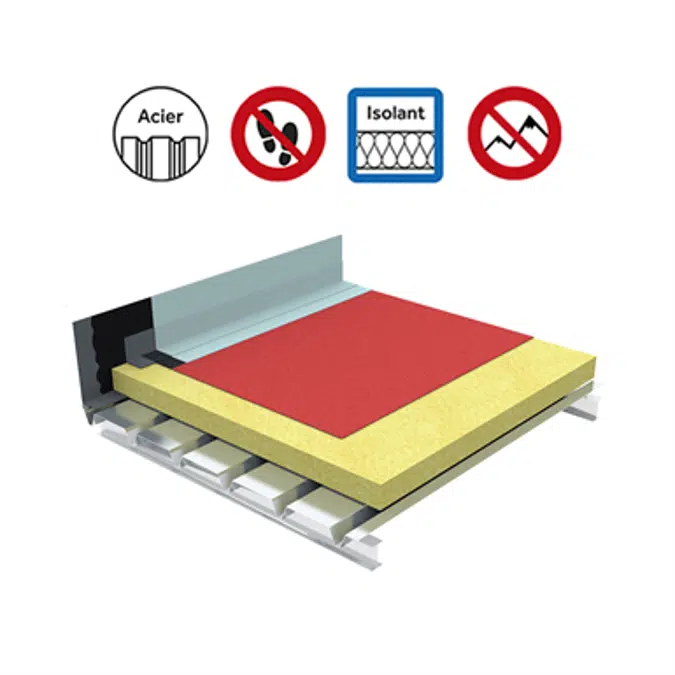 Systems for non-accessible insulated roof self-protected plain steel